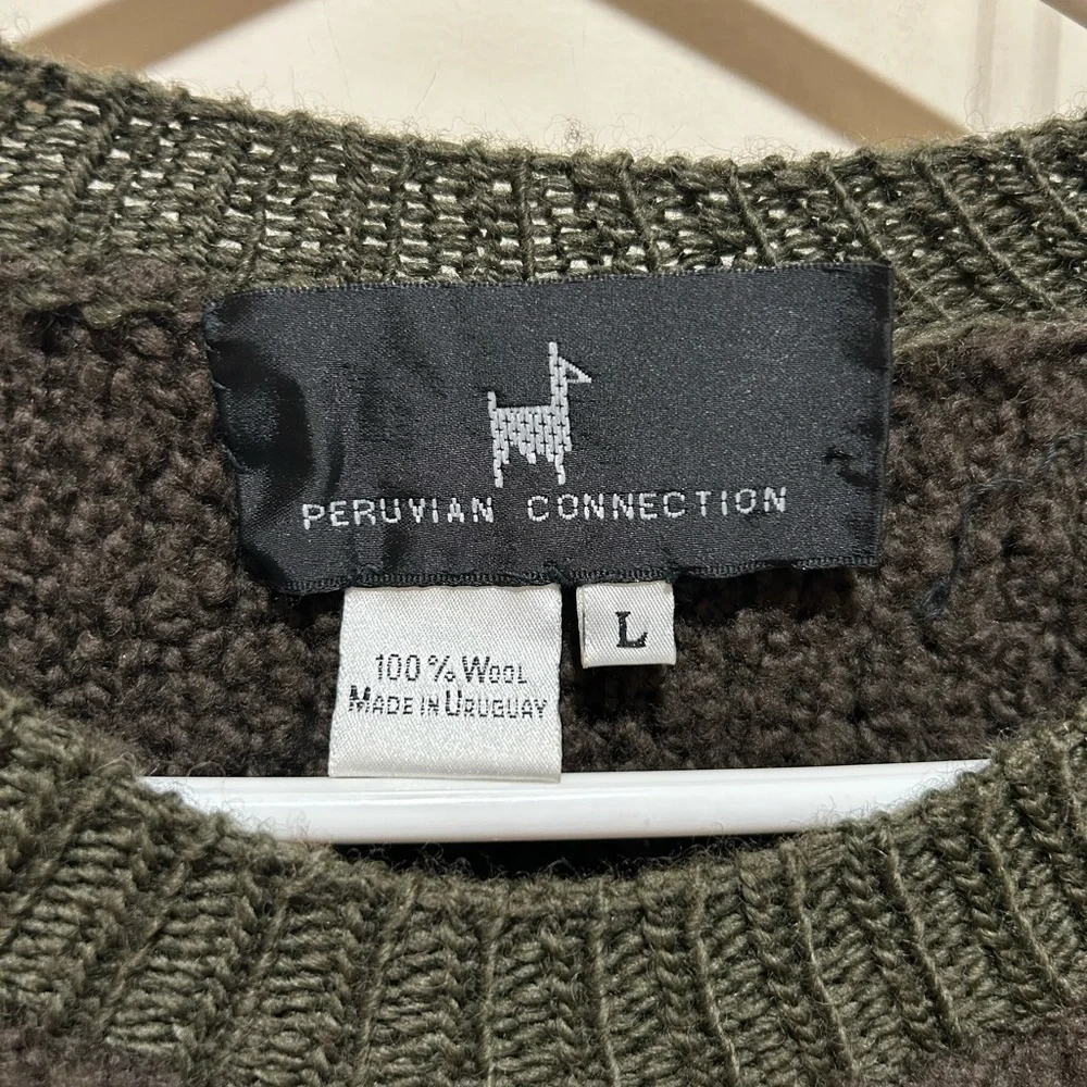 Peruvian Connection 100% Wool Sweater - L - Picture 2 of 4
